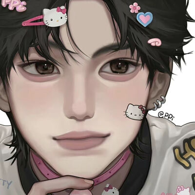 三丽鸥情侣头像，作者是抖音搜索@ppi