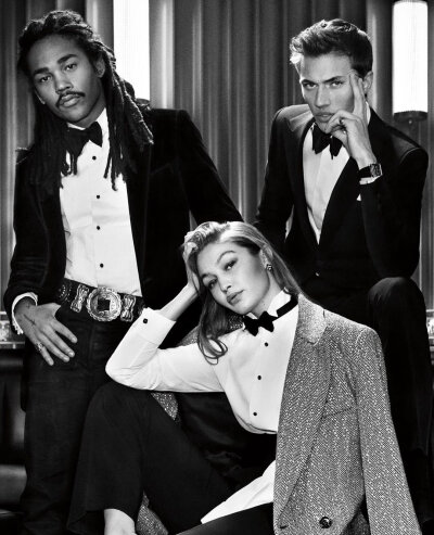 Ralph Lauren ‘Ralph’s Club’ Fragrance 2021
Photograph: Glen Luchford
Model: Gigi Hadid, Lucky Blue Smith, Luka Sabbat, Fai Khadra