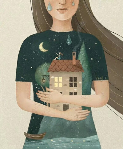 如梦如夜，插画ins：noelle.illustration ​​​