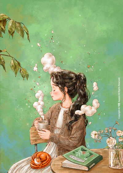 秋日的私语 ～[森林女孩日记系列插画-2021] 画师Aeppol作品