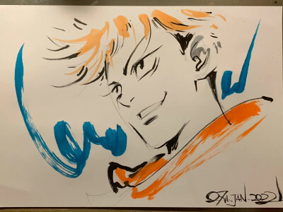 #咒术回战# JOJO的作画监督羽山淳一 绘制的五条悟和虎杖悠仁