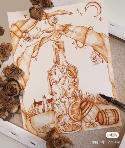 钢笔画
