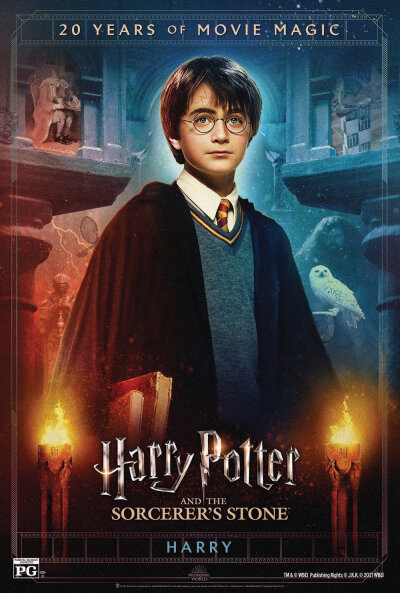 《哈利·波特与魔法石》电影上映20周年海报