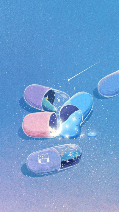 蓝色夜空胶囊 药丸