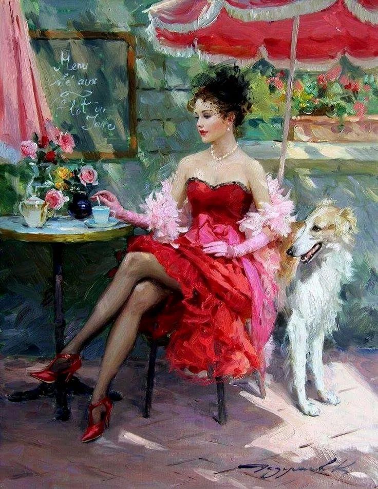 康斯坦丁·拉祖莫夫（Konstantin Razumov，1974-）是俄罗斯画家，以其印象派肖像画而闻名。拉祖莫夫1974年出生于俄罗斯扎林斯克，在莫斯科伊利亚·格拉祖诺夫绘画、雕塑和建筑学院学习，他的历史画作在那里获得了巨大的赞誉。
拉祖莫夫是一位才华横溢的印象派画家，画过各种题材，从人物到风景、年轻的芭蕾舞演员、儿童和花园和穿着奢华服装的年轻女性。他鲜艳的色彩，人物皮肤的光滑度，人物的表现力，使他的画与众不同。
拉祖莫夫拥有充满活力的闪烁笔触，加上对光线和出色的绘图技巧的掌握。他绘画风格独特，现代传统写实手法和印象派画法相结合，将人物的美妙用鲜艳的色彩描绘得淋漓尽致。
作品中，人物手和脸的特征都是写实的，而面料和周围的环境则是印象派的笔触。在人物的表现上，他的笔触细腻柔和，有着一种非常柔软的感觉，人物的皮肤光滑水嫩，双眼清澈含水，很是令人心动！在他画笔之下这些女子似乎具有更强烈的吸引力，每一个眼神都具有致命的妩媚与娇艳、温柔和感性。