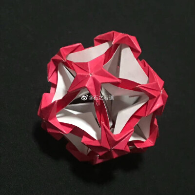 [手工-折纸-花纸球][原创版]原创设计“茑萝”～一个系列的原创设计～##体构成##花纸球##折纸##花球##随手拍##手工# ​​​
