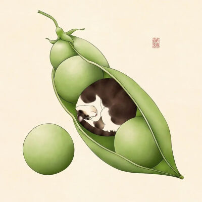一位来自墨尔本的艺术家不仅为自己的猫开通了Youtube账号，展示它的日常生活，为它编排小剧场，还以猫为原型，创作了一系列水彩画作品，在Instagram上收获了一批粉丝。这只名叫“花椰菜”的猫咪有着漂亮的花纹，圆滚…