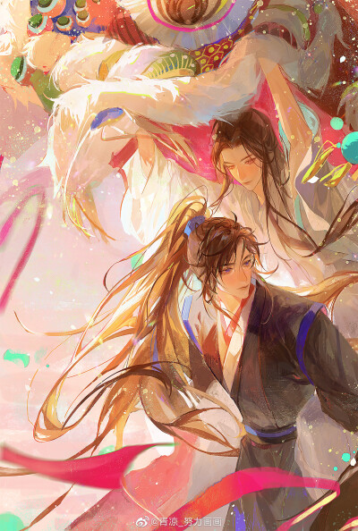 二哈和他的白猫师尊
画师：weibo@胥凉_努力画画
