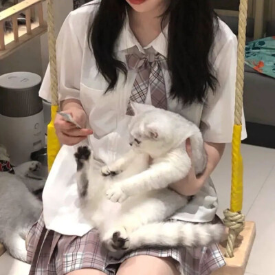 抱猫女头