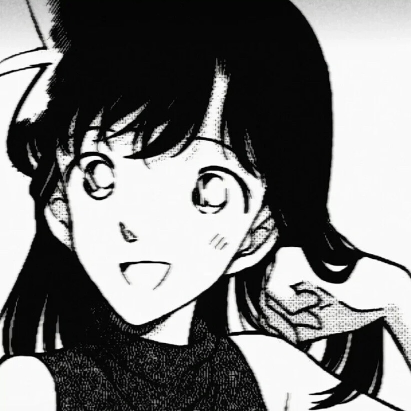 黑白漫画/女生头像/名侦探柯南