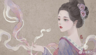 手绘女