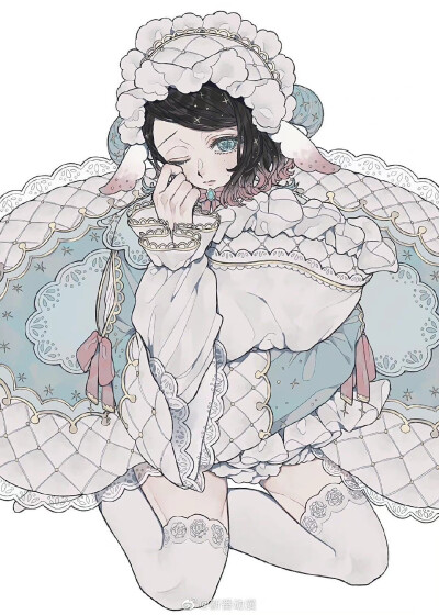  画师ᙆᙆᙆ绘制的魇梦，好美(twi:ao0_0nemu)​​​​