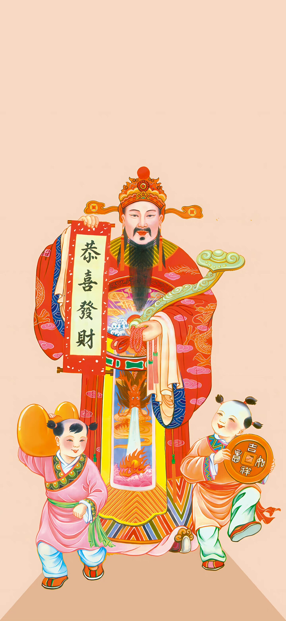 财神壁纸/发财壁纸/新年壁纸/虎年壁纸/红色壁纸