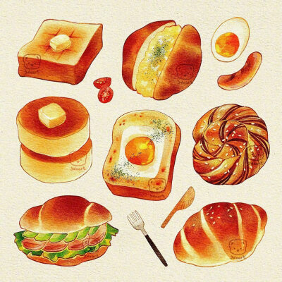 美食插画
ins:ydxart