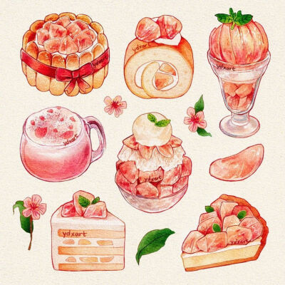 美食插画
ins:ydxart