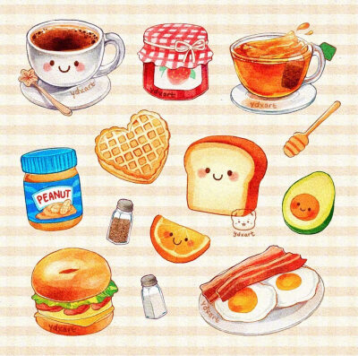 美食插画
ins:ydxart