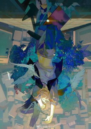 微博画师@小圈点儿w  禁二转商用
我愿称之为色调运用的神