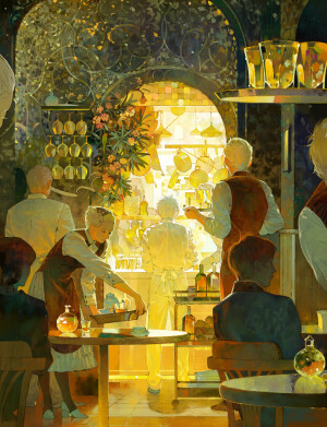 微博画师@小圈点儿w  禁二转商用
闲暇而恬淡的下午茶