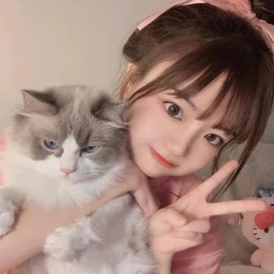 抱猫霸气头像