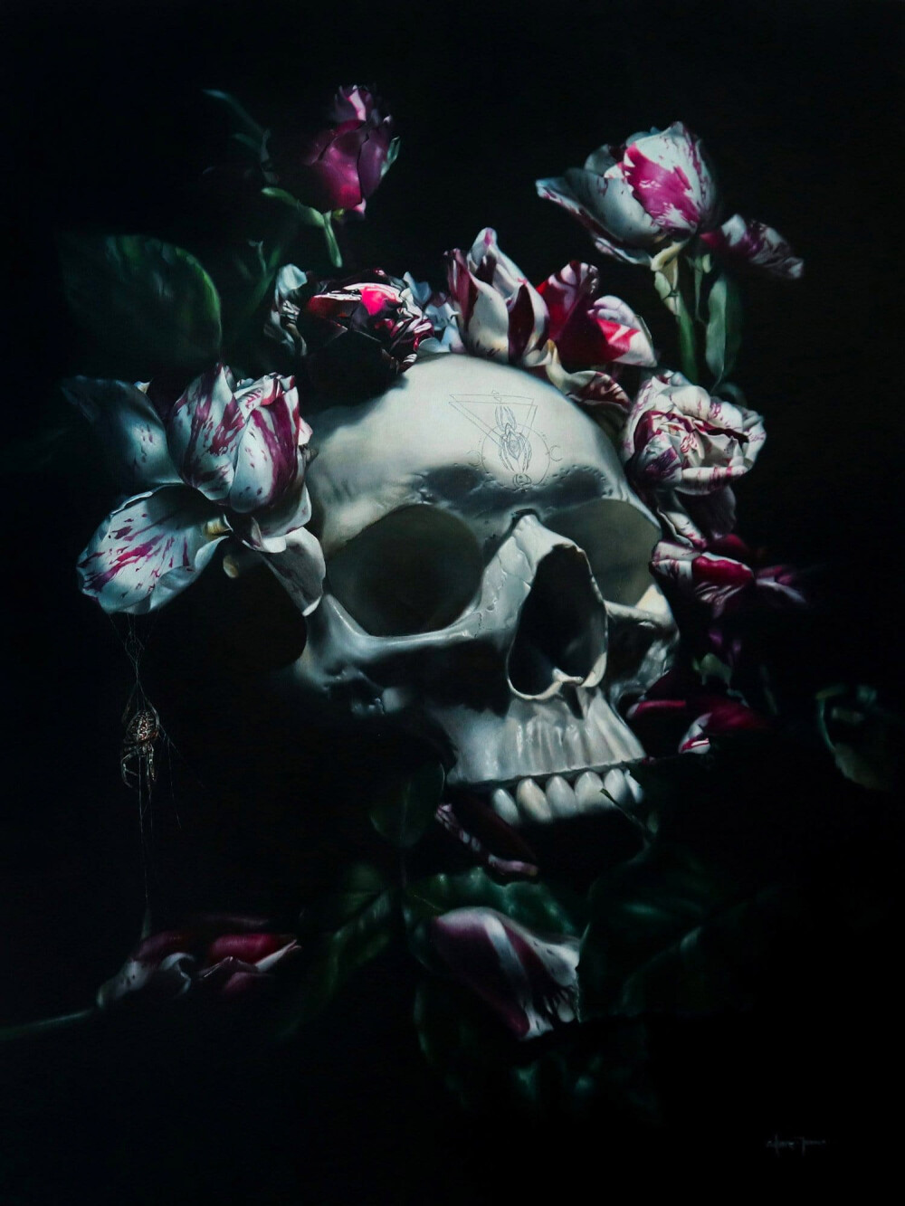 Skull Paintings by Clare Toms
Exquisite oil paintings of skulls byClare Toms, a visual artist that spends her time between Australia and Mexico.