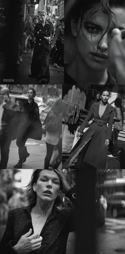 Vogue Italia October 2016 "Walking"
Photography : Peter Lindbergh
Styling : Julia von Boehm
Models: 刘雯, Carolyn Murphy, Isabeli Fontana, Karen Alexander, Karen Elson, Lara Stone, Milla Jovovich, Amb…