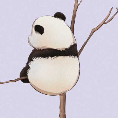 可爱熊猫宝宝，作者：-如果我有超能力 ​​​