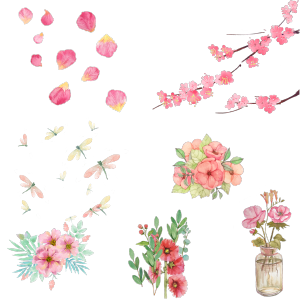 电子手帐素材 古风 自扣 透明底 cr.