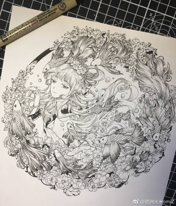 黑白插画