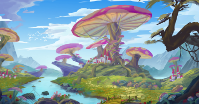 可爱的蘑菇仙境