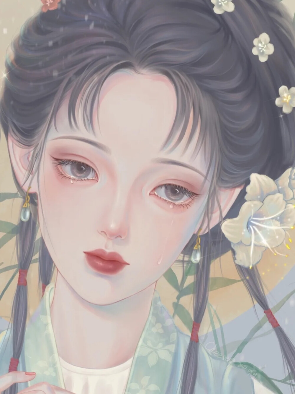 “好好等，会晚些，但会更好”
女生头像｜手绘头像
来源: xhs原创画师【Cheese糖】