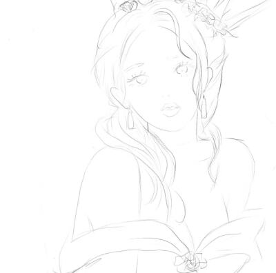 自己画了一点动漫女生头像