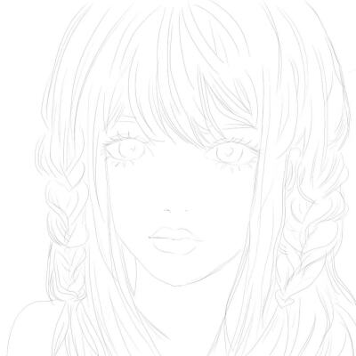 自己画了一点动漫女生头像