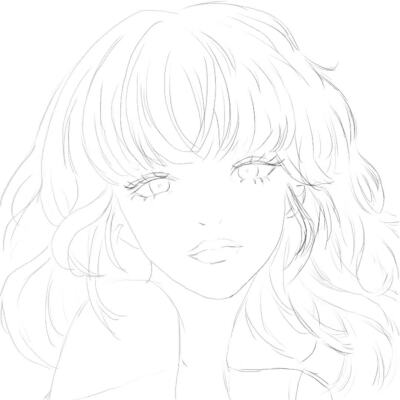 自己画了一点动漫女生头像