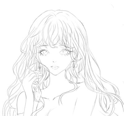 自己画了一点动漫女生头像