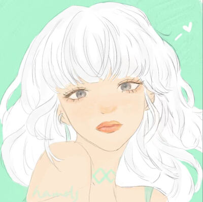 自己画了一点动漫女生头像