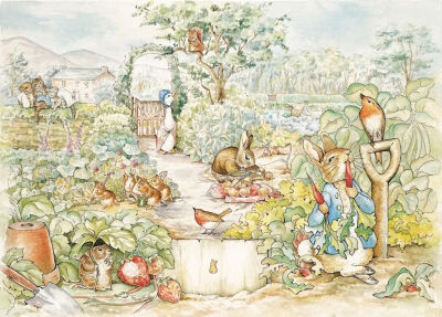 毕翠克丝·波特（Beatrix Potter）/《彼得兔的故事》插图