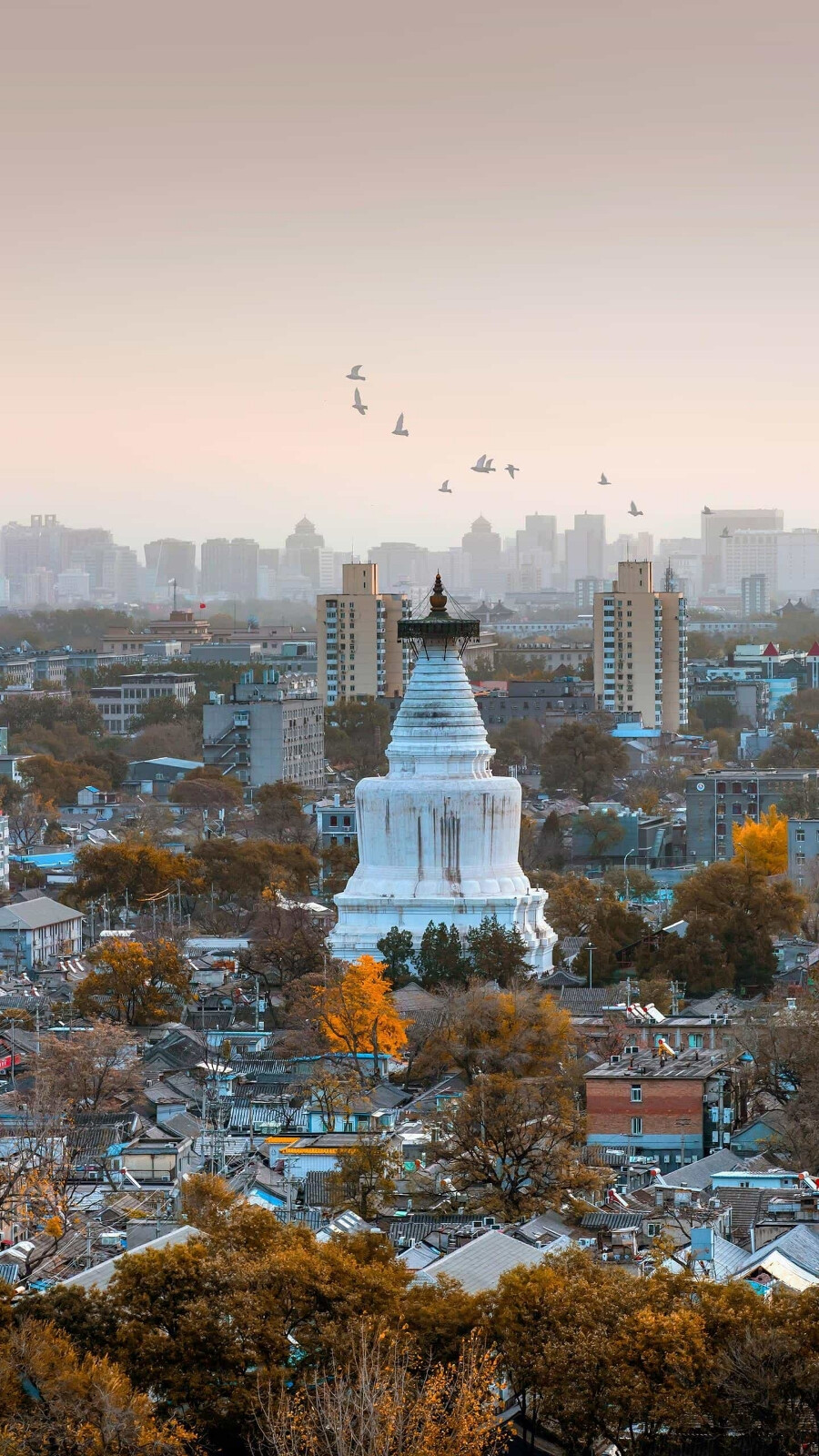 白塔寺，始建于元代，如今是我国现存最早、规模最大的藏式佛塔！©视觉中国