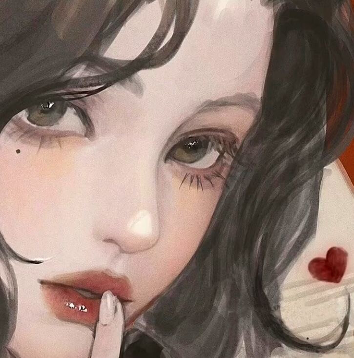 动漫女头 脸部板绘