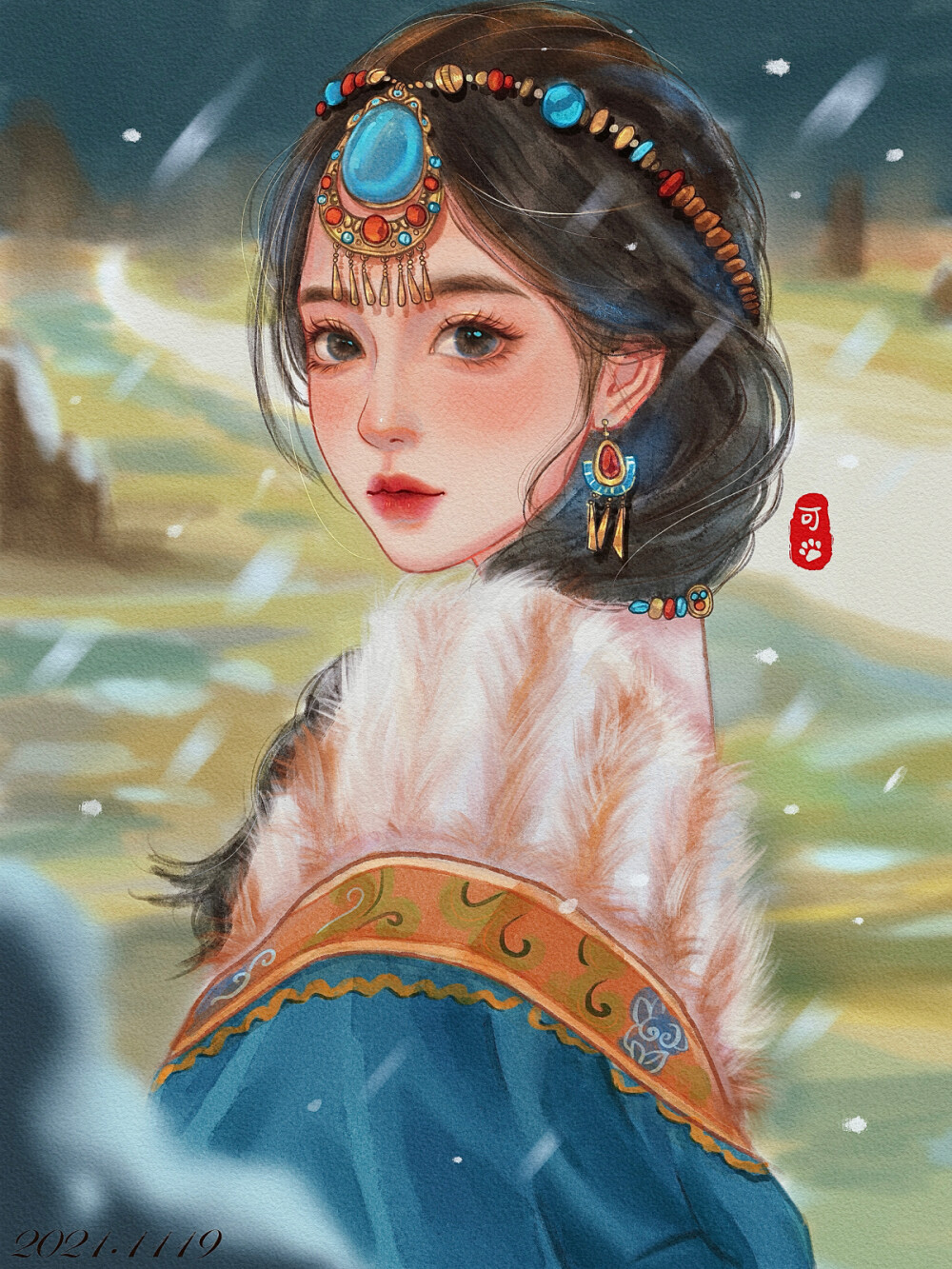 procreate少女插画
白雪公主/可爱萌娃/古风/婚纱/藏族/港风