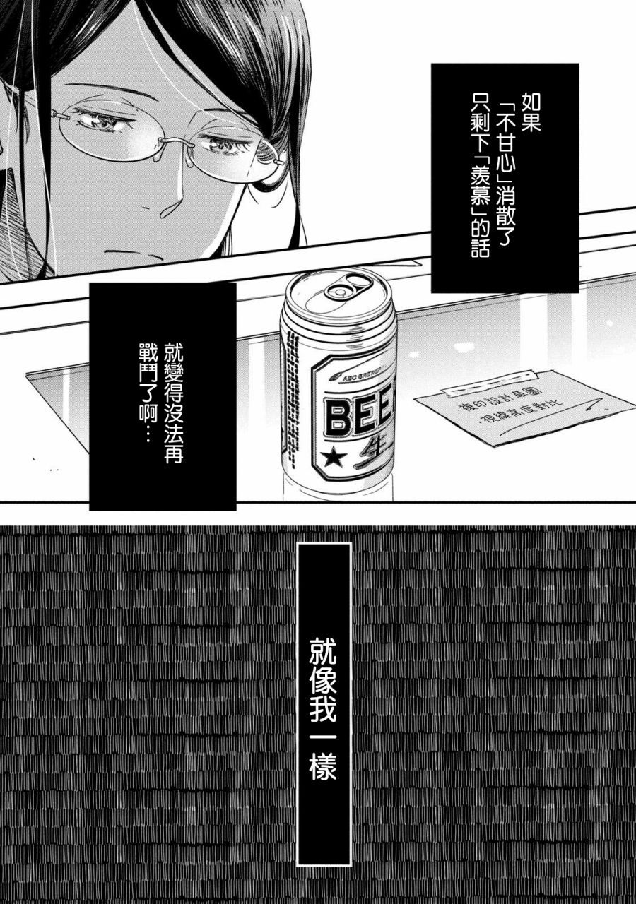 漫画-动画师：12原画考试跑步；3干劲十足（工作）；4dcp；56不甘心（不平，嫉妒）、羡慕（但是没有努力的冲动）；7是付出实践（实验）；89动画师是在原画（关键?。┖驮洳钩渥骰枚ǘ鳎┝鞒?，作画技术的问题，人物设定和画漫画一样更有审美，漫画是二维，动画要三维（因为动一下就转到侧面，经典转头动作分割