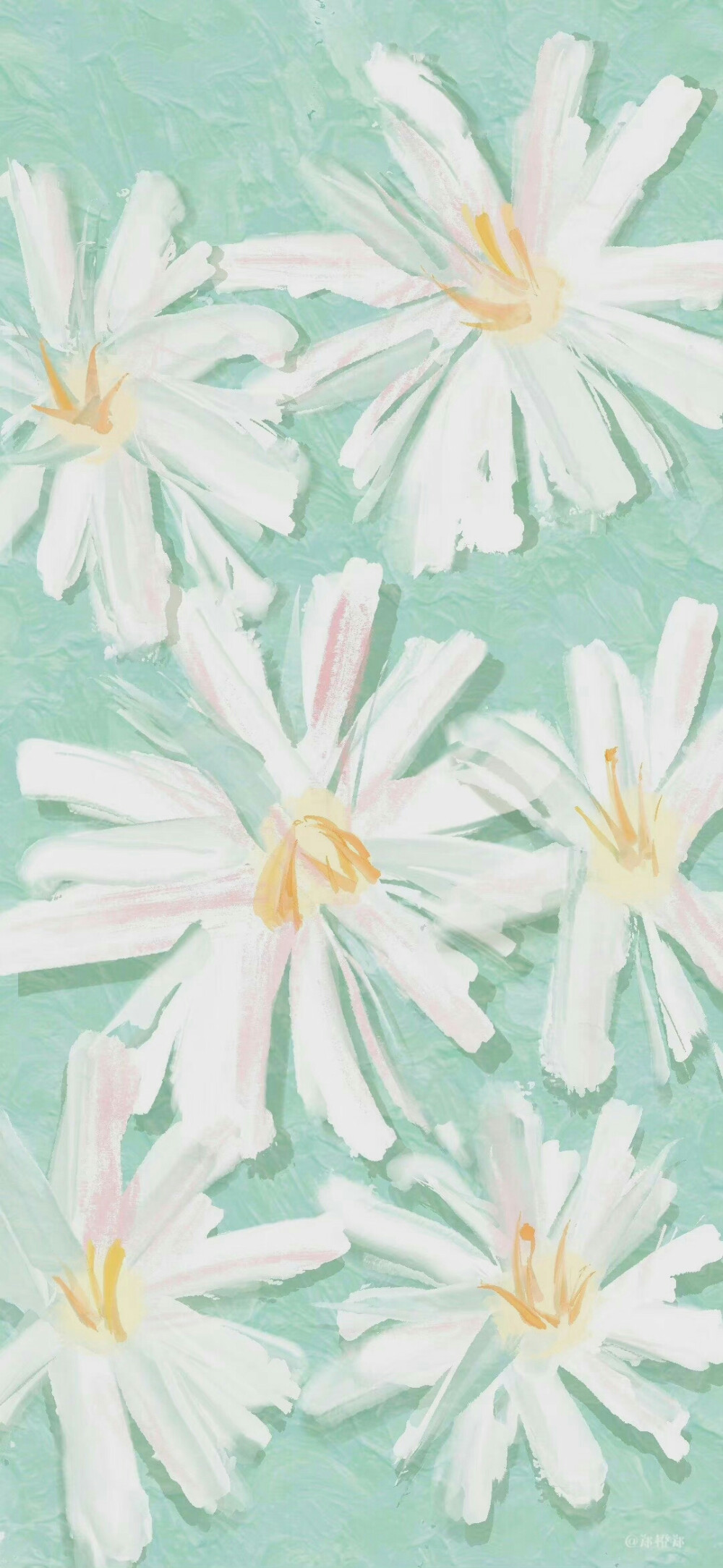 「春日花朵壁纸」
·画师：@郑橙郑 ​​​