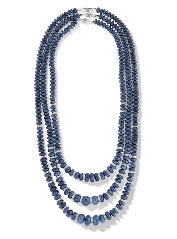 蓝宝石和钻石项链