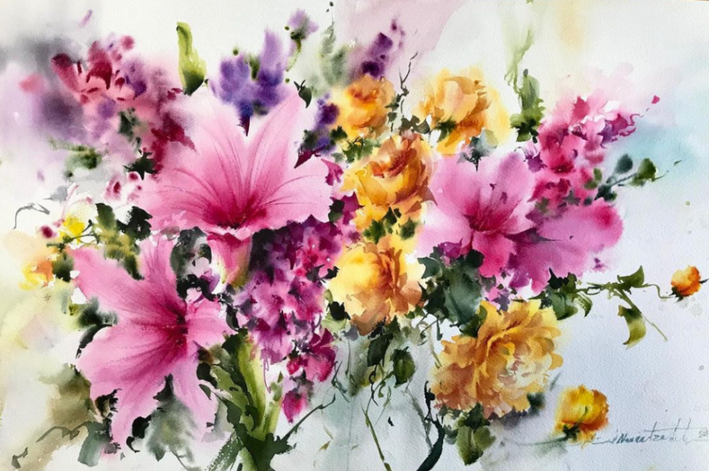 伊朗水彩画家：Shirin Nematzadeh