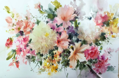 伊朗水彩画家：Shirin Nematzadeh