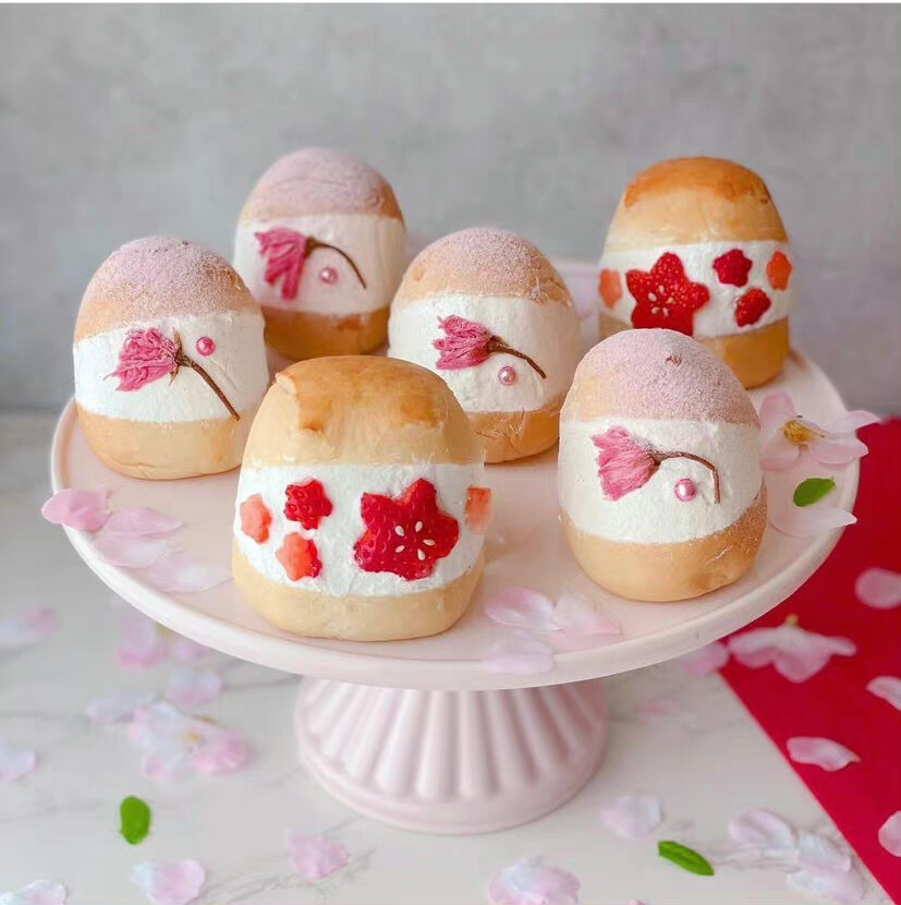 樱花味的甜品，春天的味道。