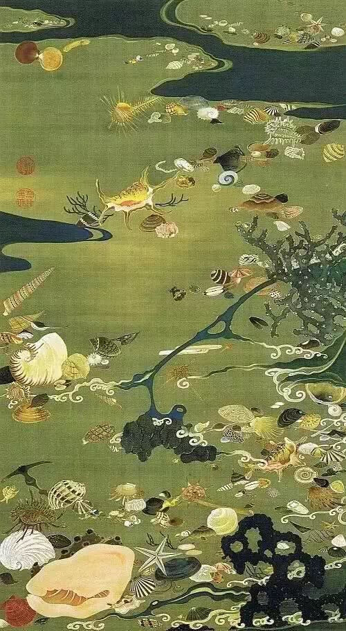 伊藤若冲（1716~1800），日本江户时代著名画家，号斗米庵，据说凡求画者，酬米一斗 。虽是生于京都、锦市场的蔬果盘商之家，但伊藤若冲既无经商才能，也对与客人交际应酬之事感到棘手，因此在他40岁时，他将家业交由弟弟继承，从此退隐，之后就过著他所钟情的绘画人生。