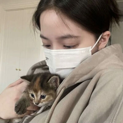 抱猫女头