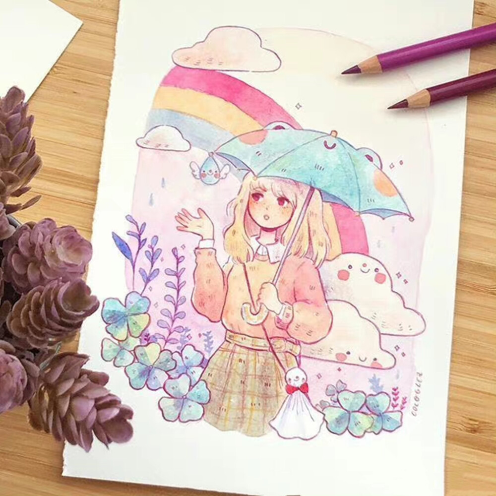 治愈的插画，来自 coco glez ​