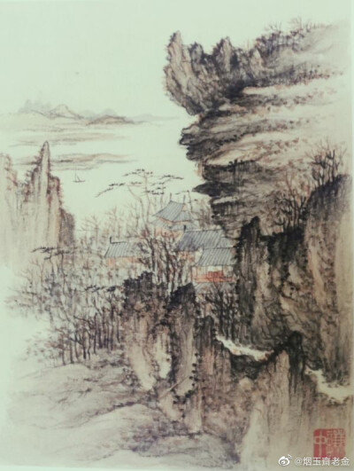 萧谦中（1883一1944）山水画作品欣赏 ​​​