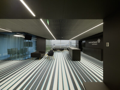 欢迎区设有定制展示，展示与公司历史相关的企业图形，并提供接待区、等候室、陈列室和客户会议室，营造愉快、信息丰富且引人入胜的环境。位于中心的村庄将其上下文方法转化为功能布局，充当信息十字路口和交流区。各…